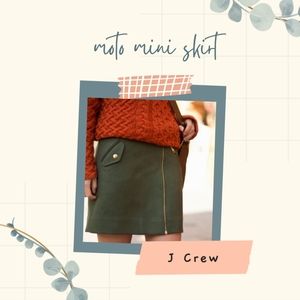 J Crew Moto Mini Skirt